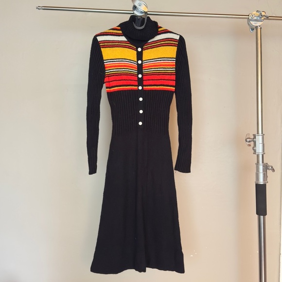 Vintage 70s Terry A-Line Dress - Picture 1 of 9